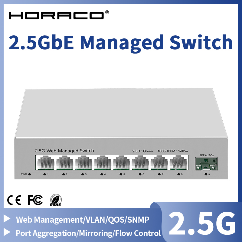 Sfp+ 10G Managed Switch 8 Port - Switch Terkelola 2.5GbE 8 Port 2.5GBASE-T