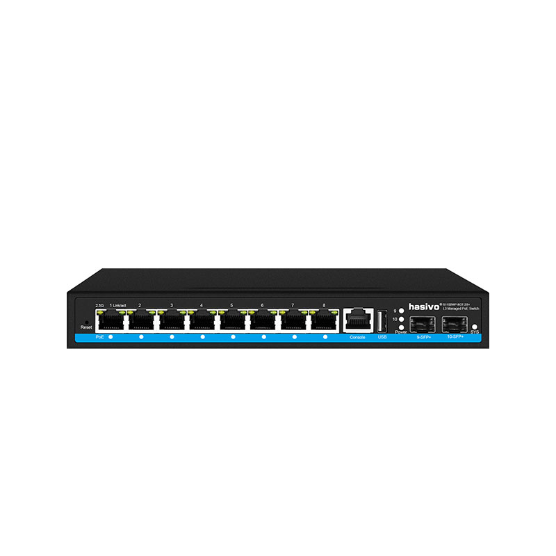 8 Port L3 Terkelola PoE 2,5Gps - Sfp+ 10G Managed Switch 8 Port ulasan dan harga