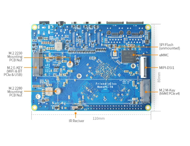 Papan Pengembangan NanoPC T6 R - Nanopc T6 16Gb ulasan dan harga