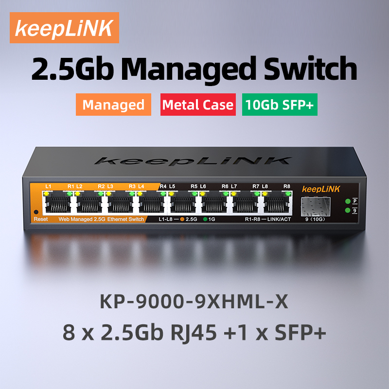 KeepLiNK 2.5Gb dikelola Switch - Sfp+ 10G Managed Switch 8 Port ulasan dan harga