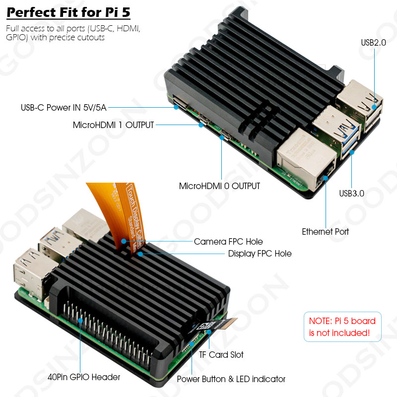 Casing Pelindung Aluminium Ras - Raspberry Pi 5 8Gb ulasan dan harga