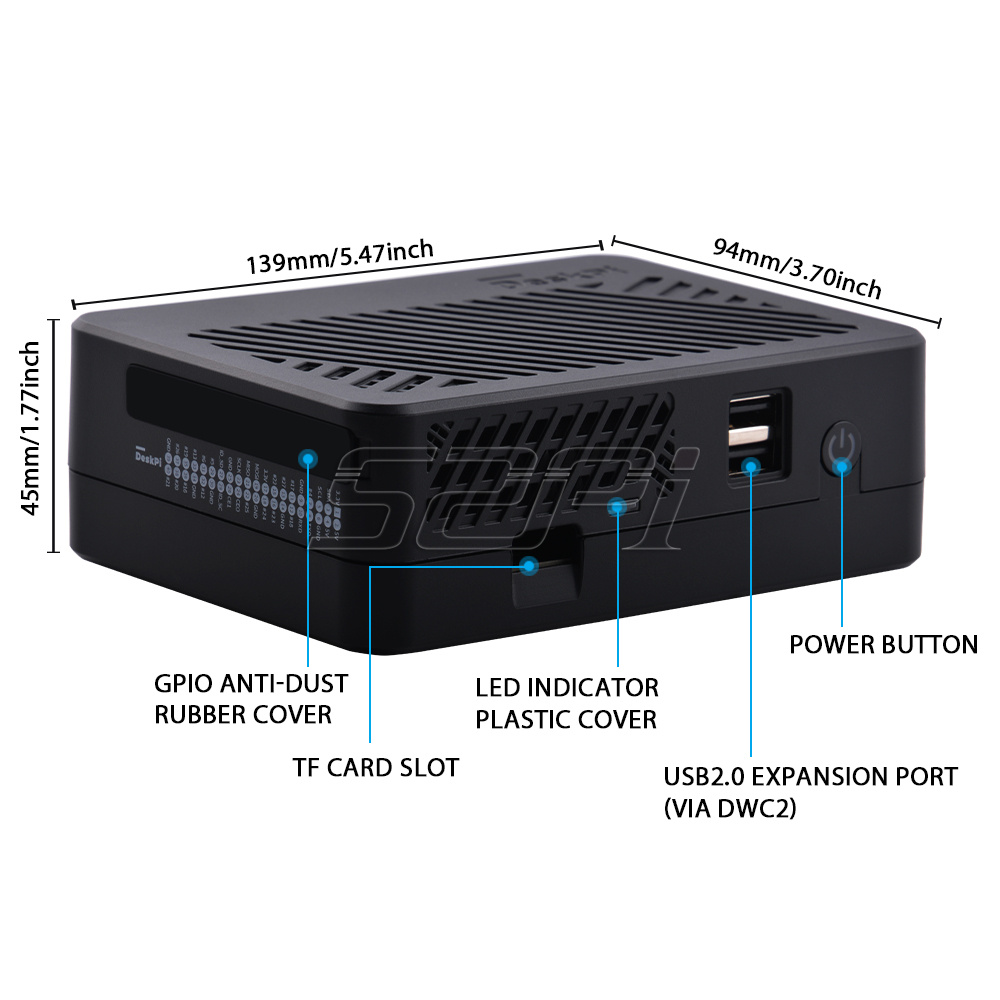 Casing NAS 52Pi DeskPi Lite de - Deskpi Super6C ulasan dan harga